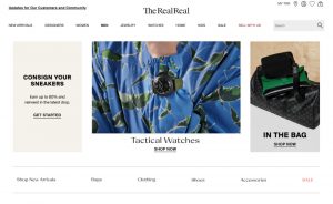 imagen de The Real Real, una tienda ropa hombre segunda mano